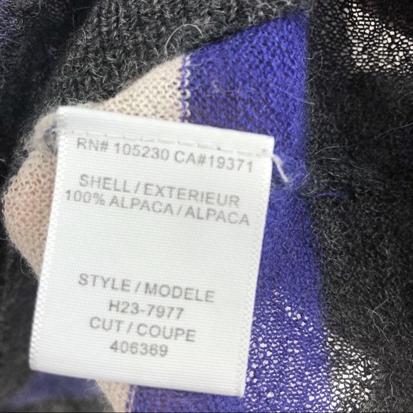 Joie | ‘Rosalie’ 100% Alpaca Sheer Striped Sweater - Picture 6 of 8